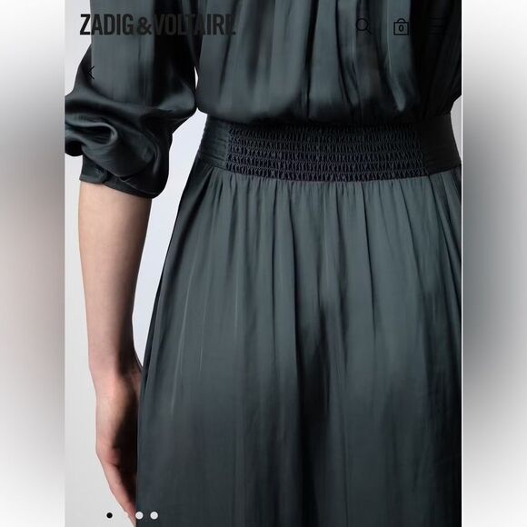 $648 ZADIG & VOLTAIRE Ritchil Satin Dress NWT - Picture 3 of 11